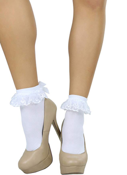 chaussettes-soquettes-blanches-dentelle-noeud