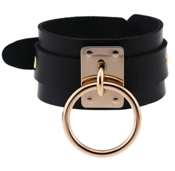 bracelet-bdsm-simili-cuir-noir-anneau-dore-5