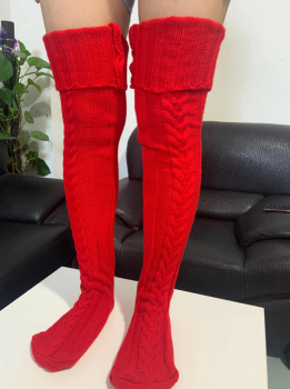 chaussettes-hautes-montantes-epaisses-hiver-rouges-2