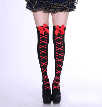 chaussettes-montantes-noires-originales-os-bones-rouges