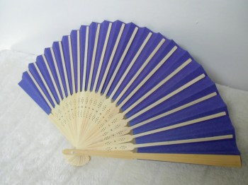 Eventails de pin-up bambou et papier violet rétro