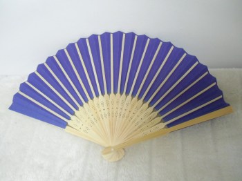 Eventails de pin-up bambou et papier violet rétro