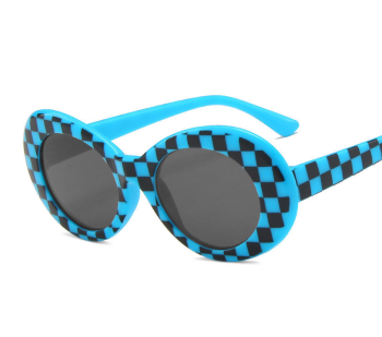 lunettes-ovales-annees-60-sixties-damier-bleu-noir