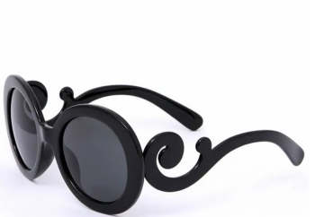 Lunettes rétro noires "Pin-up wave"