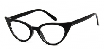 lunettes-papillon-pointues-verres-transparents-monture-noire