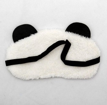 Masque de sommeil tête de panda peluche blanche