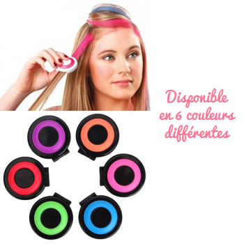 Pince clip colorant temporaire pour cheveux 6 couleurs