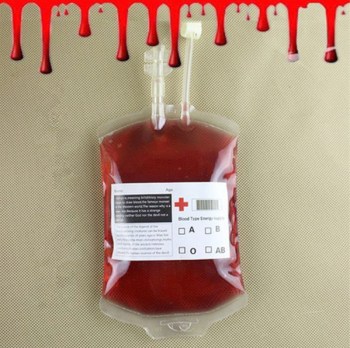 Fausse poche de sang transfusion sanguine vide