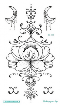 Tatouages temporaires originaux lotus estampes